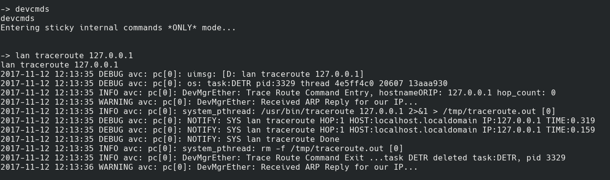 Traceroute now worked